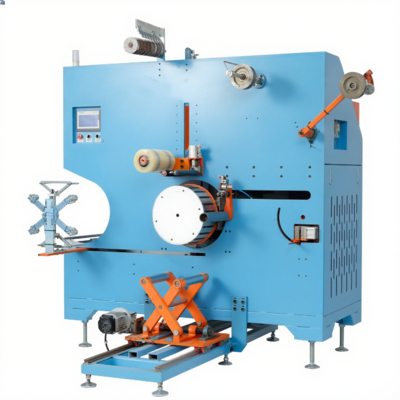 Reinforced Structure Automated PET Strap Winder 32MM Electric Coil Winding Machine