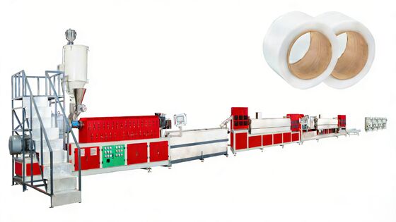 Heavy Duty PP Strap Band Extrusion Line 150kg H Output Twin Screw Extruder High Torque for Stable Operation